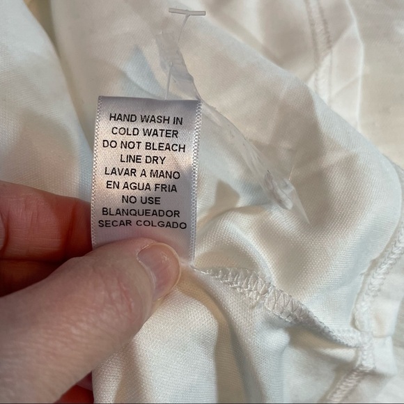 NWT Entro Sheer White Swiss Dot Dress size Large - Picture 10 of 12